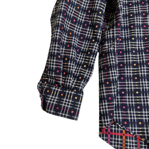 Vluxe By Lucky Nahum Reversible long sleeve button down 2XL Colorful Checked - Picture 10 of 12